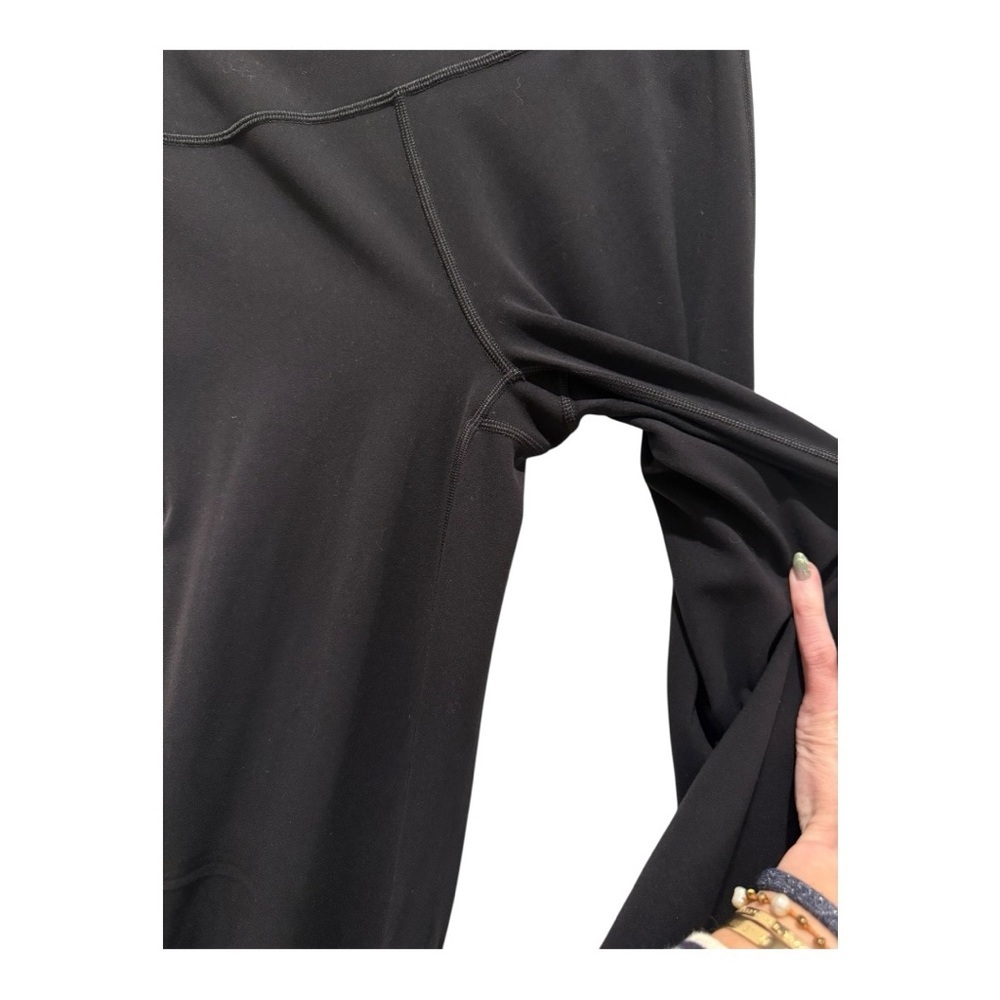 Athleta Black Front Slit Flare Pants size Small EUC - Picture 4 of 10